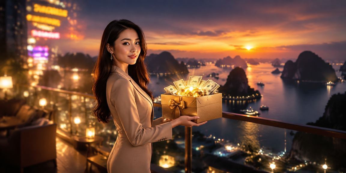 Người dùng Việt xem ưu đãi VIP trên nền vịnh Hạ Long