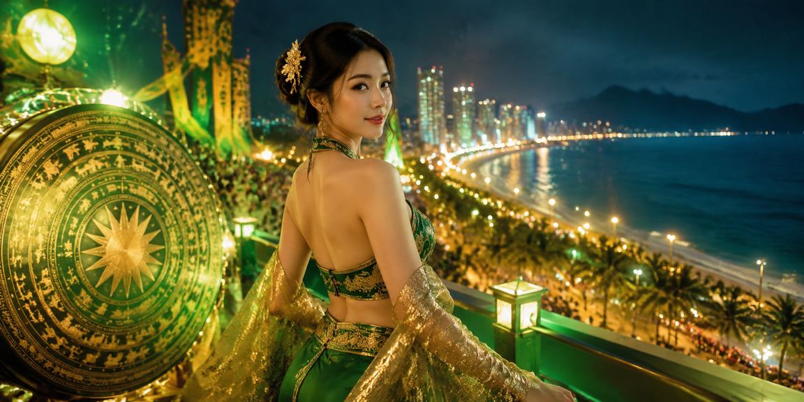 Bối cảnh biển Nha Trang với người dùng xem casino và cược trên di động